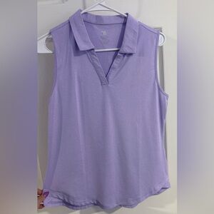 UPF 50 Lavender Purple Sleeveless Athleisure Top